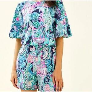 Lilly Pulitzer Britton Romper in Lookin Sharp‎ Preppy Colorful Beachy Size XS